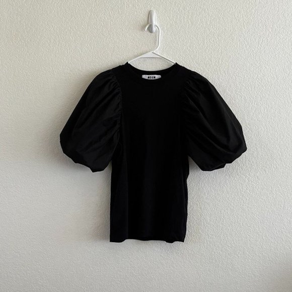 MSGM Puff Balloon Sleeve Top Made in Italy - Picture 4 of 9